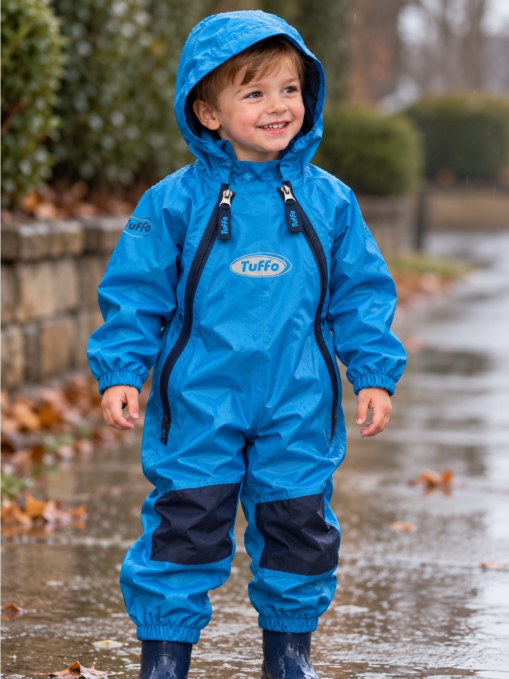 TUFFO Muddy Buddy Waterproof Rain Suit – Size 3T – Blue/Navy – Unisex